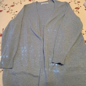 Light Blue Open Front Cardigan